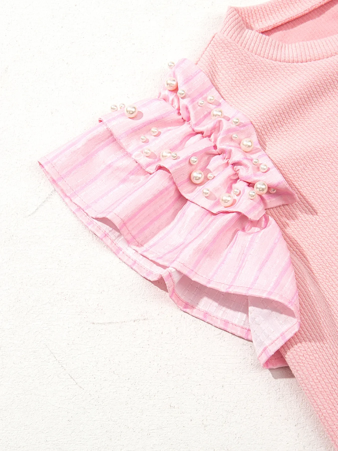 Pearl Embellished Ruffle Sleeve Blouse - Image 5