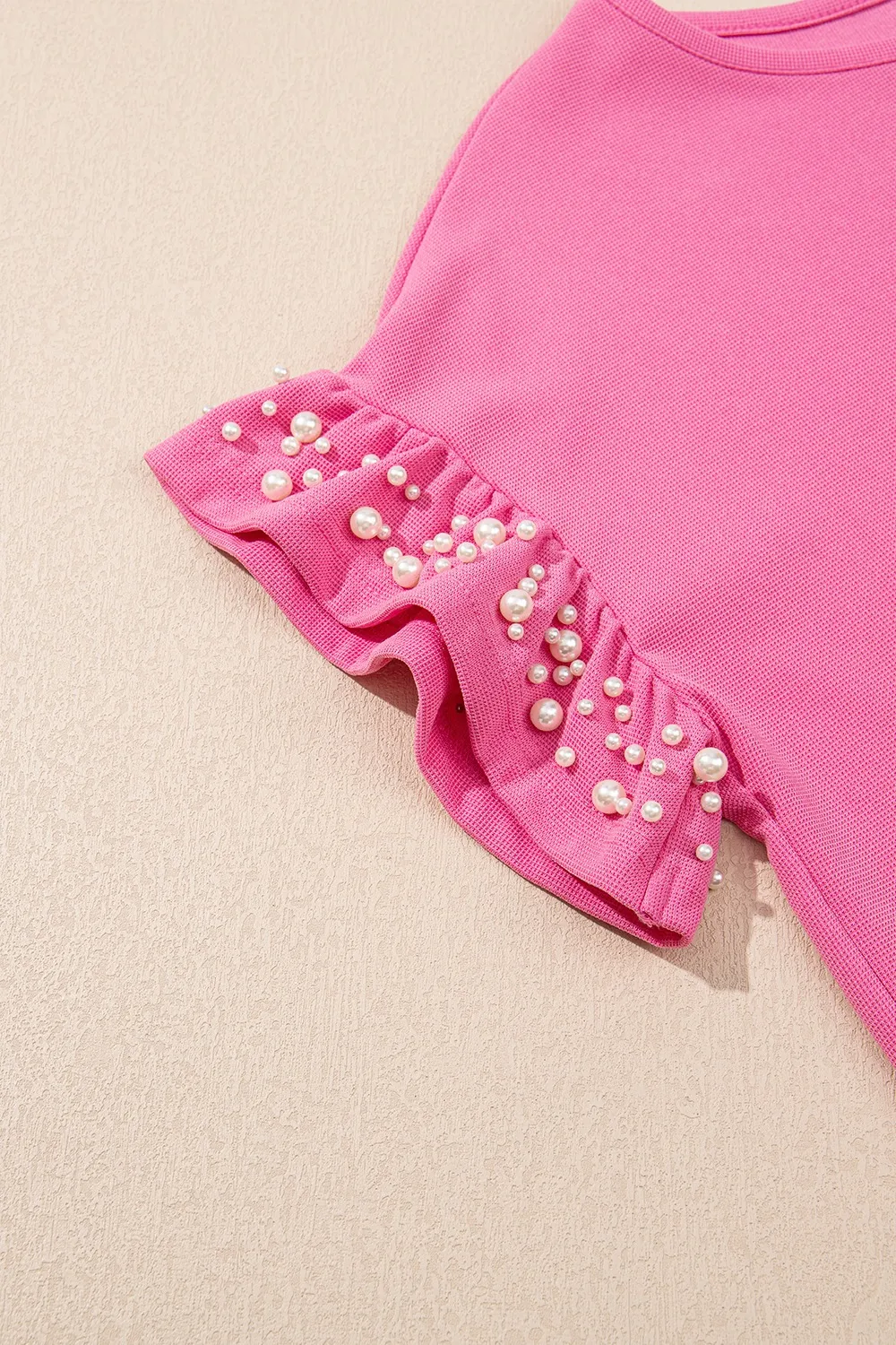 Pearl Embellished Top and Shorts Set - Image 12