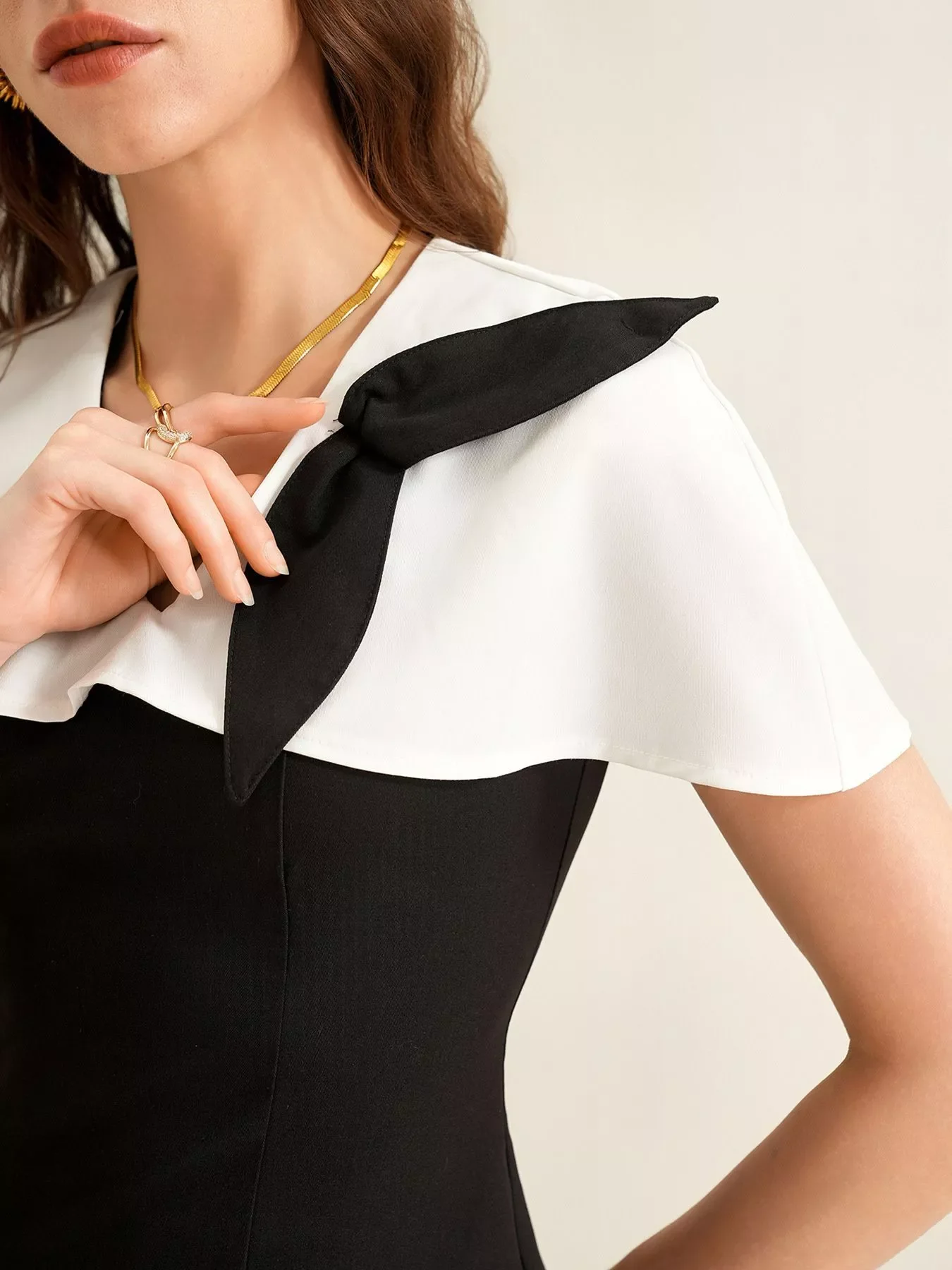 Peplum Top with Wide-Leg Pants Set - Image 2
