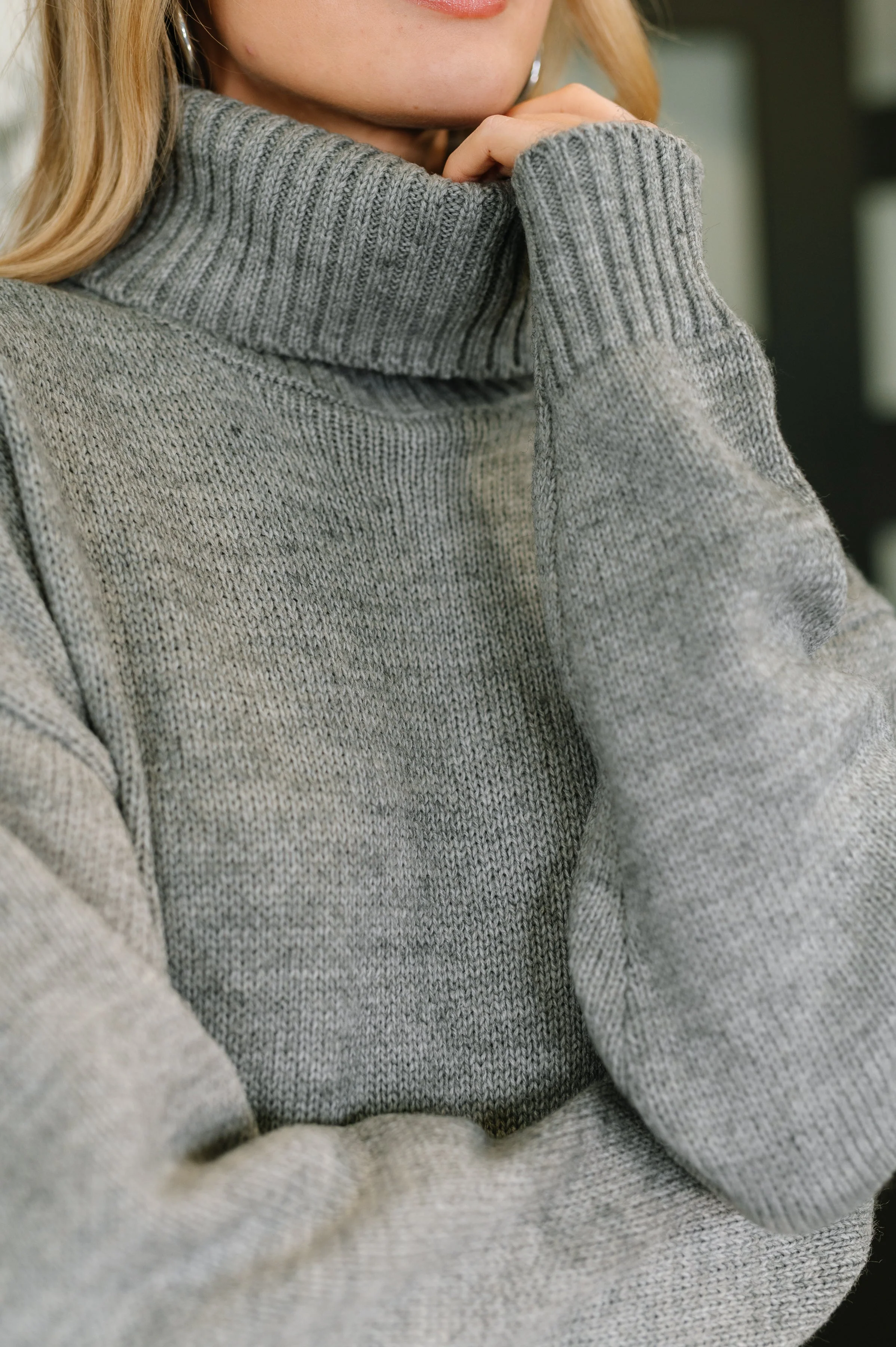 Personal Assistant Turtleneck Dress in Grey - Image 2