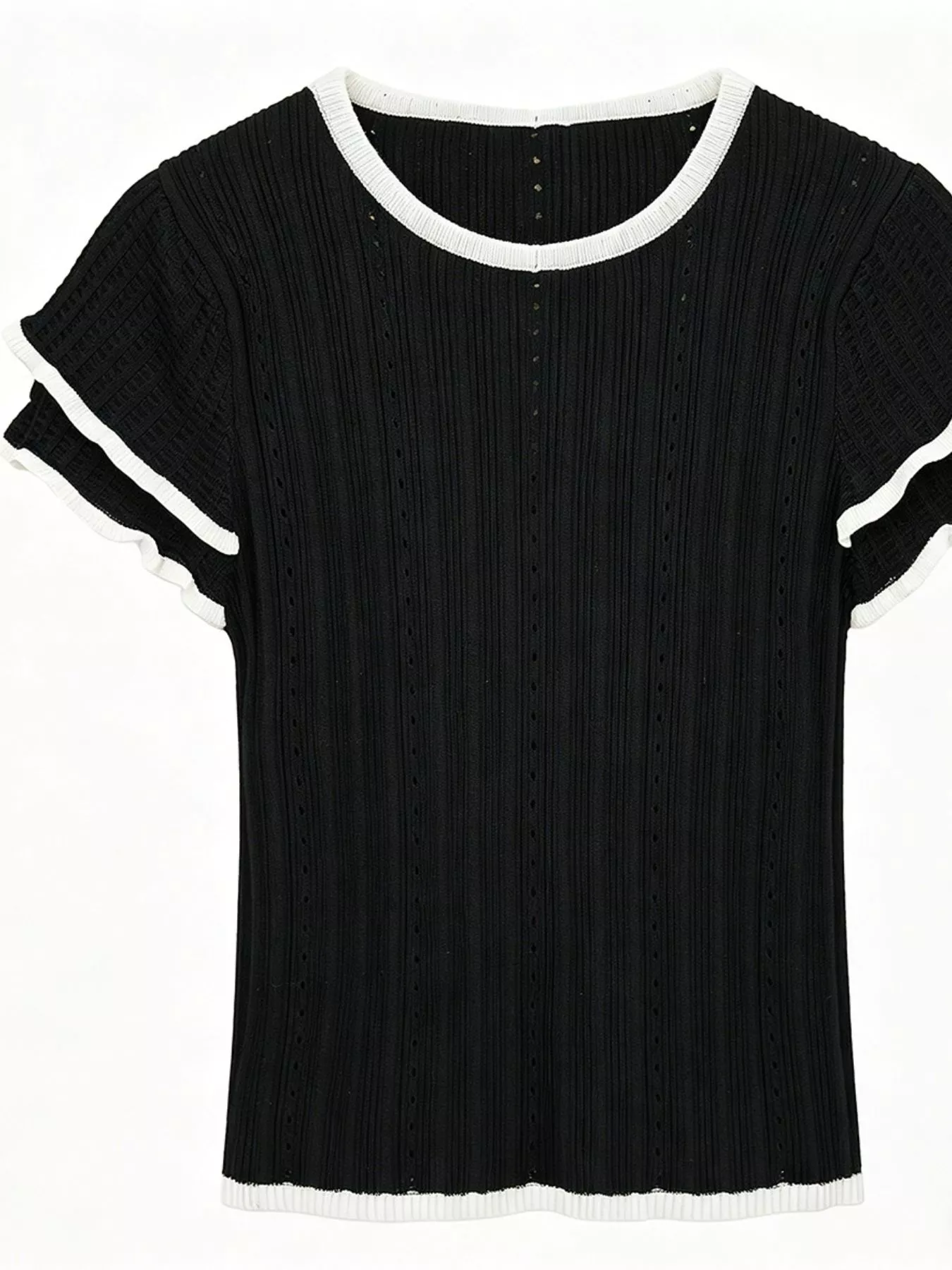 Peter Pan Collar Short Sleeve T-Shirt - Image 10