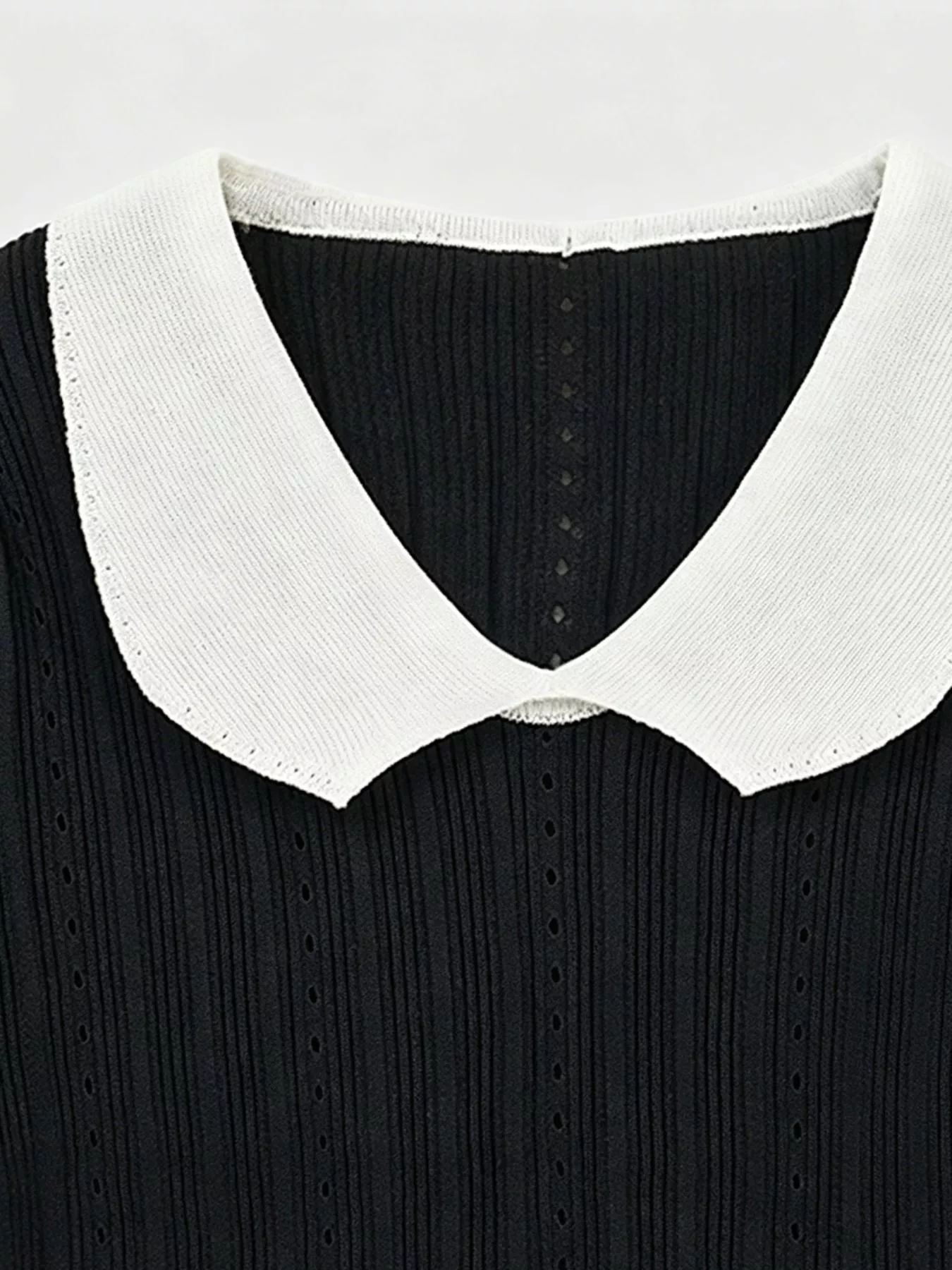 Peter Pan Collar Short Sleeve T-Shirt - Image 9