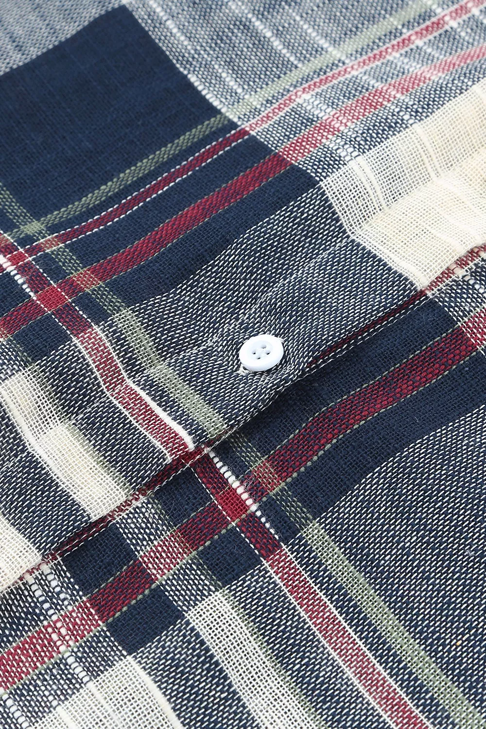 Plaid Button-Down Long Sleeve Shirt - Image 10