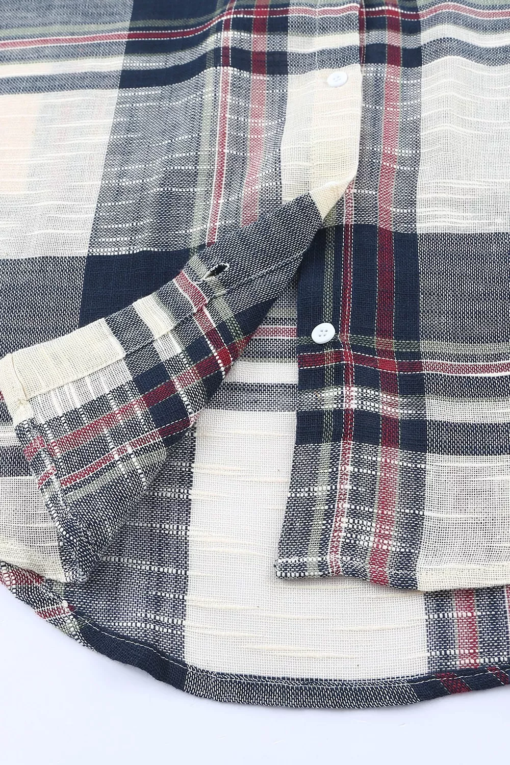 Plaid Button-Down Long Sleeve Shirt - Image 11