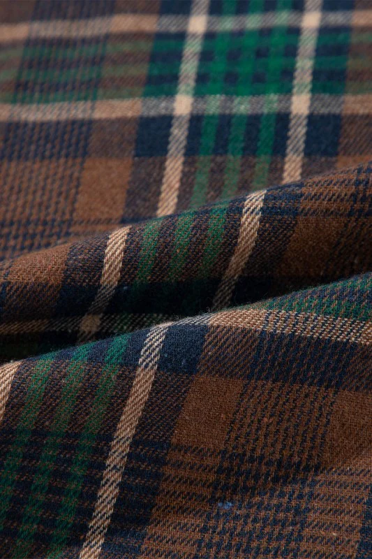 Plaid Button-Up Chest Pocket Shacket - Image 17