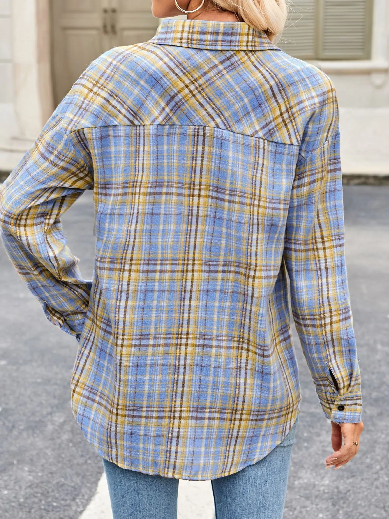 Plaid Button Up Long Sleeve Shirt - Image 14