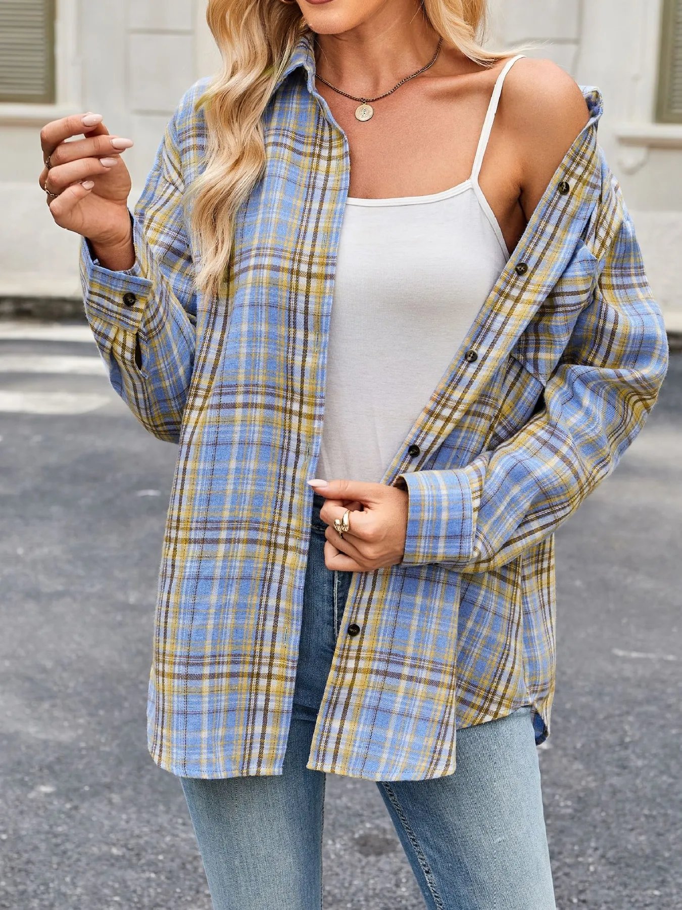 Plaid Button Up Long Sleeve Shirt - Image 17