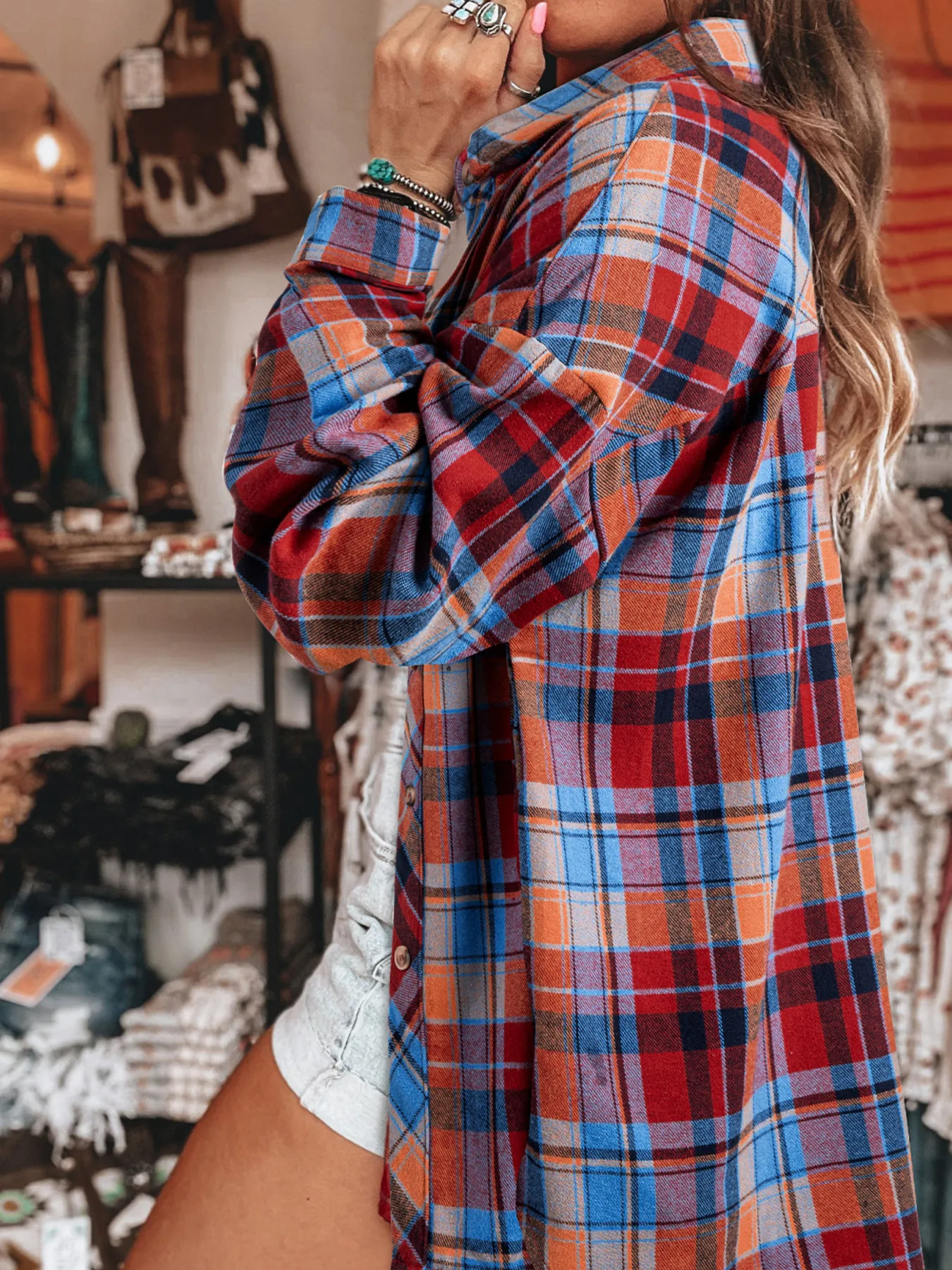 Plaid Button Up Long Sleeve Shirt - Image 22