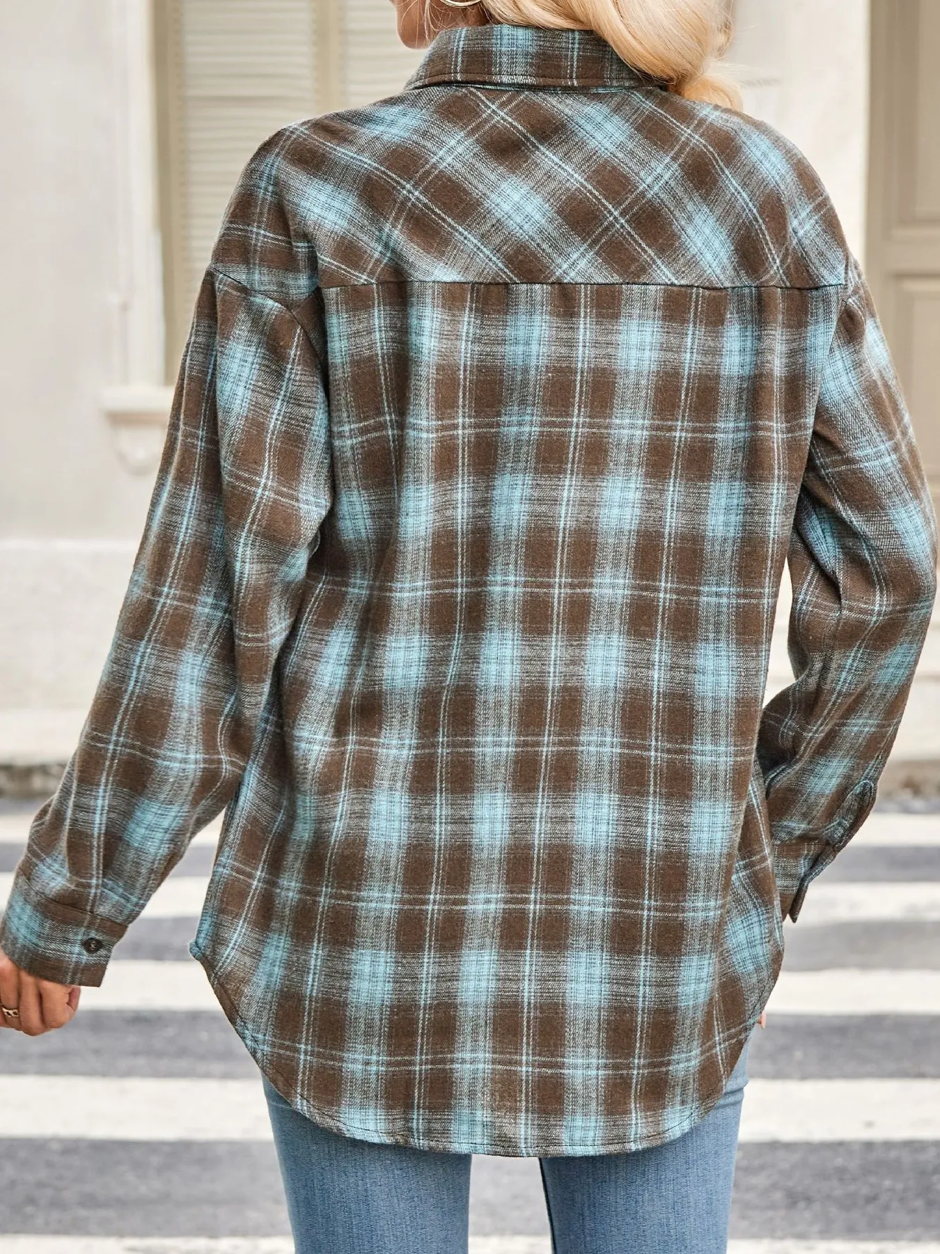 Plaid Button Up Long Sleeve Shirt - Image 8