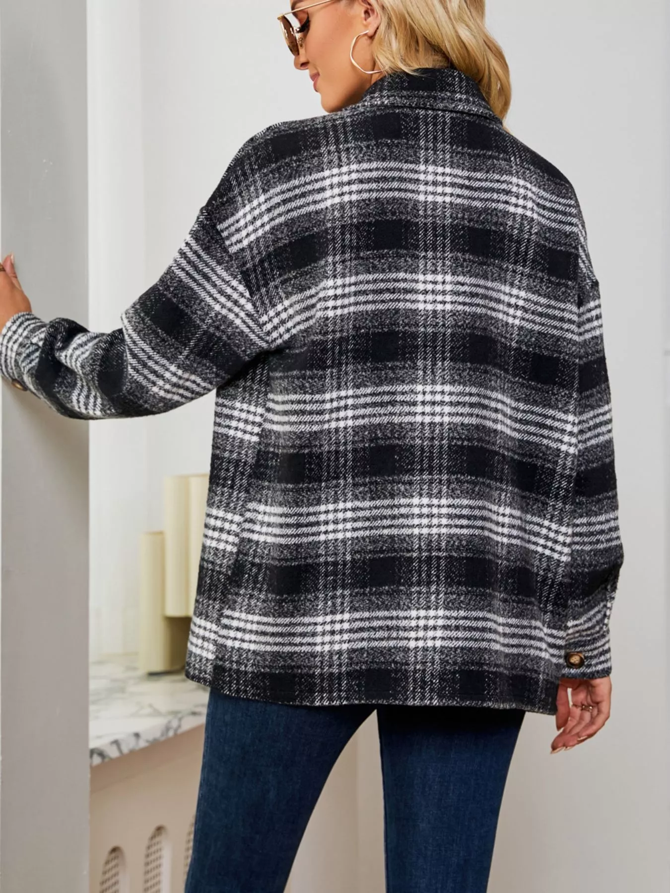 Plaid Button-Up Shirt - Image 14