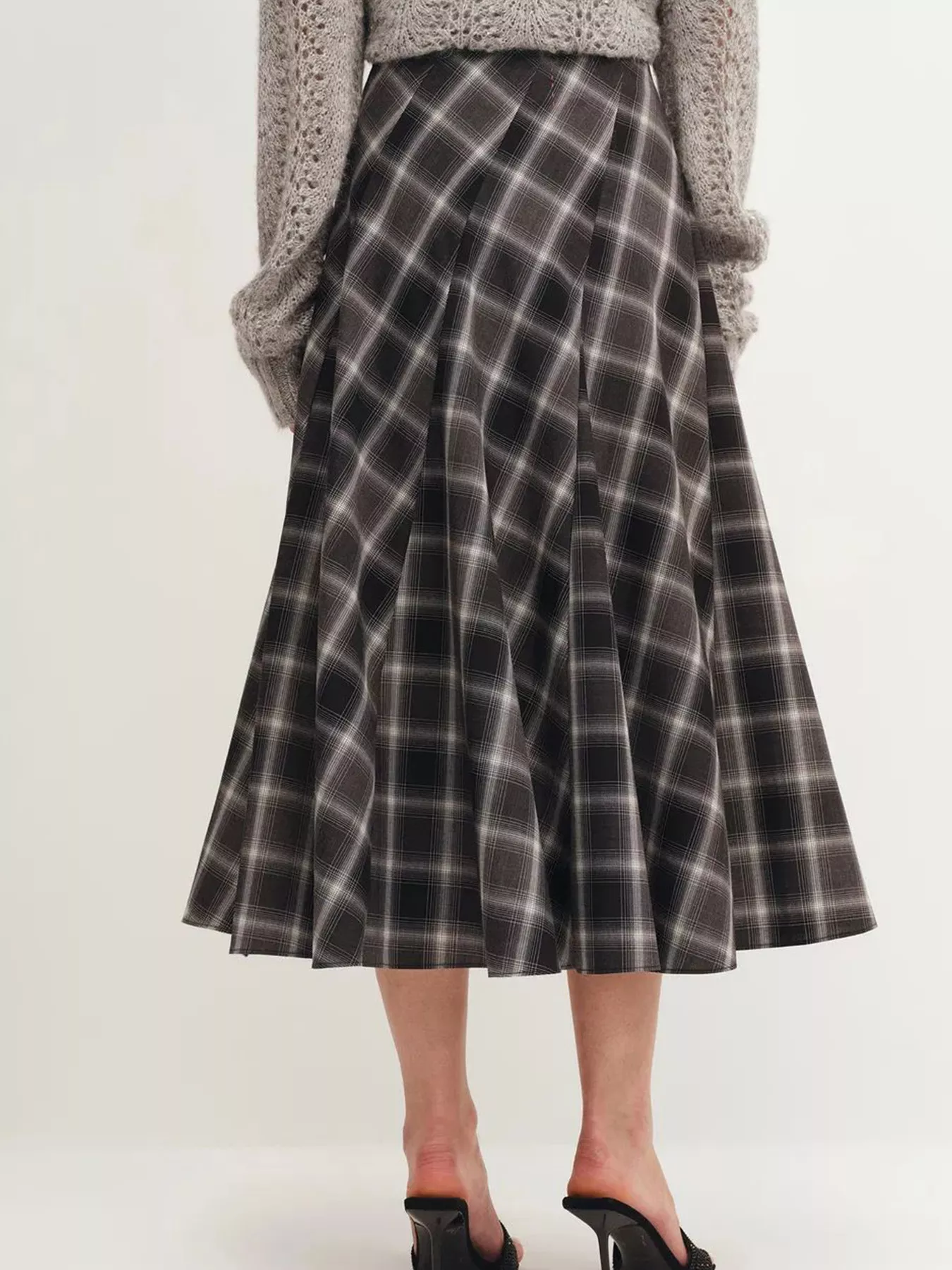 Plaid Midi Skirt - Image 2
