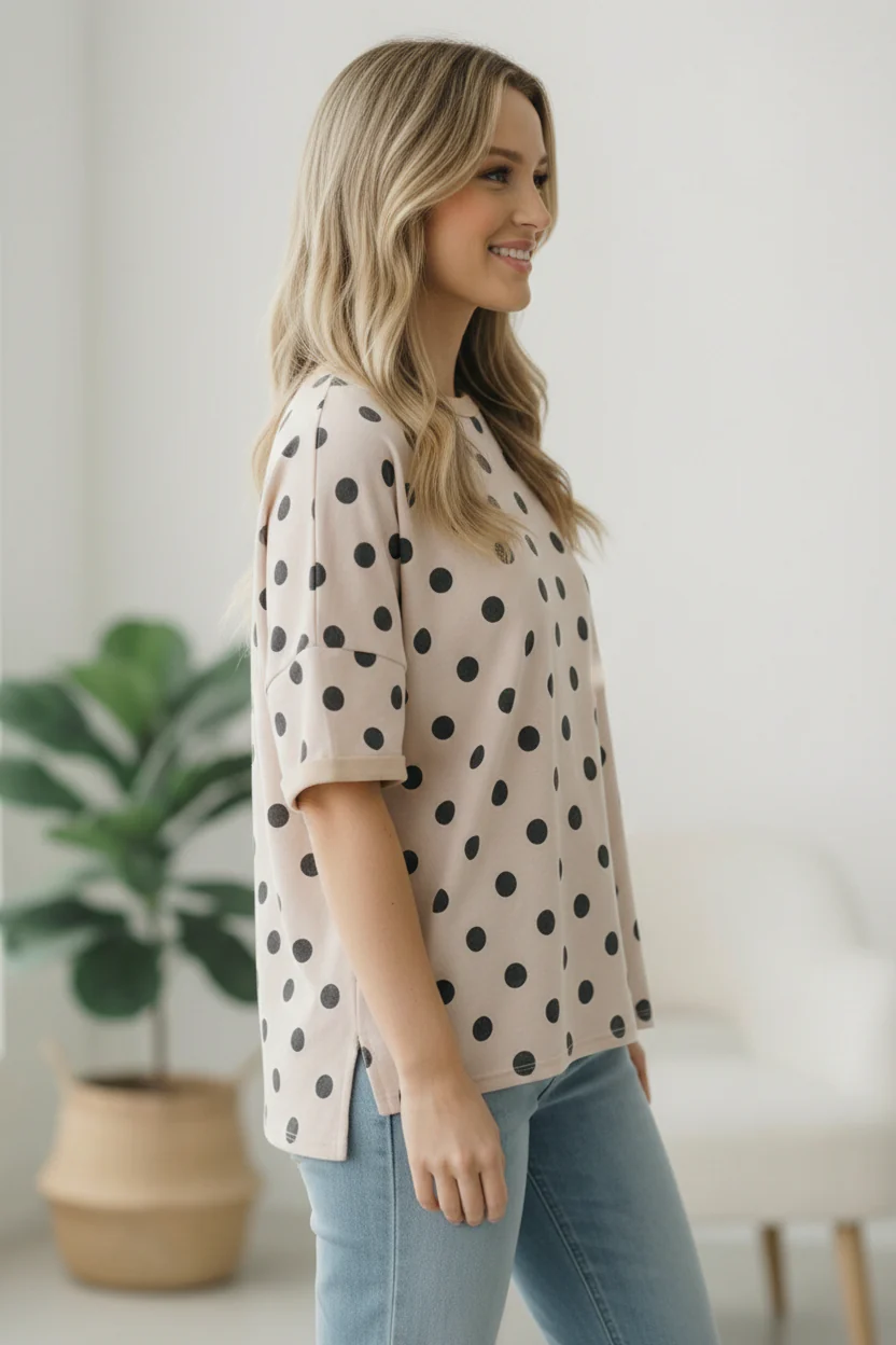 Play Date in Paris Polka Dot Tee - Image 7