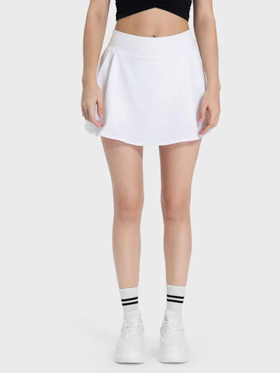 Pleated Detail Mid-Rise Waist Active Skirt - Image 10