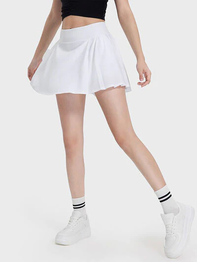 Pleated Detail Mid-Rise Waist Active Skirt - Image 11