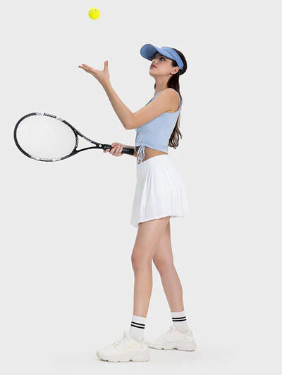 Pleated Detail Mid-Rise Waist Active Skirt - Image 12