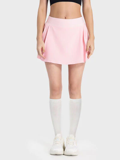 Pleated Detail Mid-Rise Waist Active Skirt - Image 7