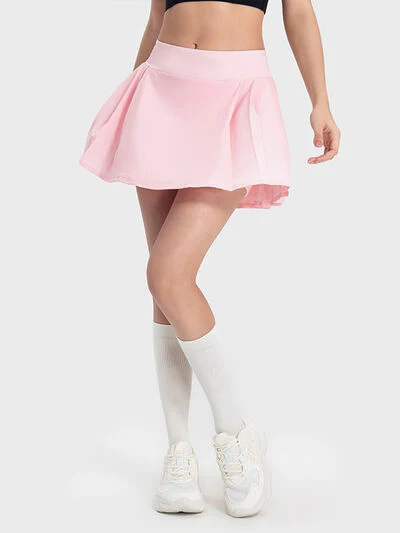 Pleated Detail Mid-Rise Waist Active Skirt - Image 9