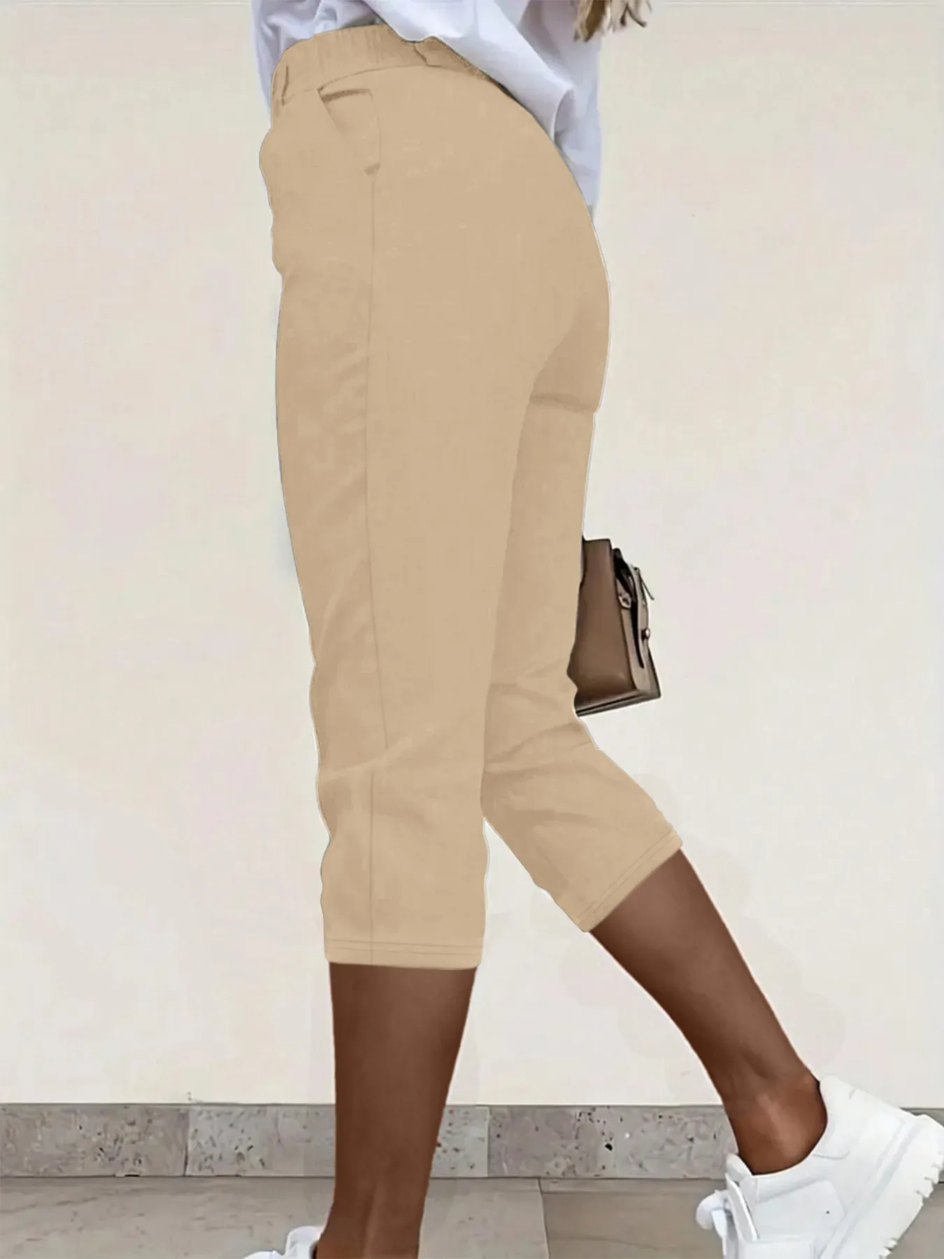 Pleated Detail Pants with Pockets - Image 28