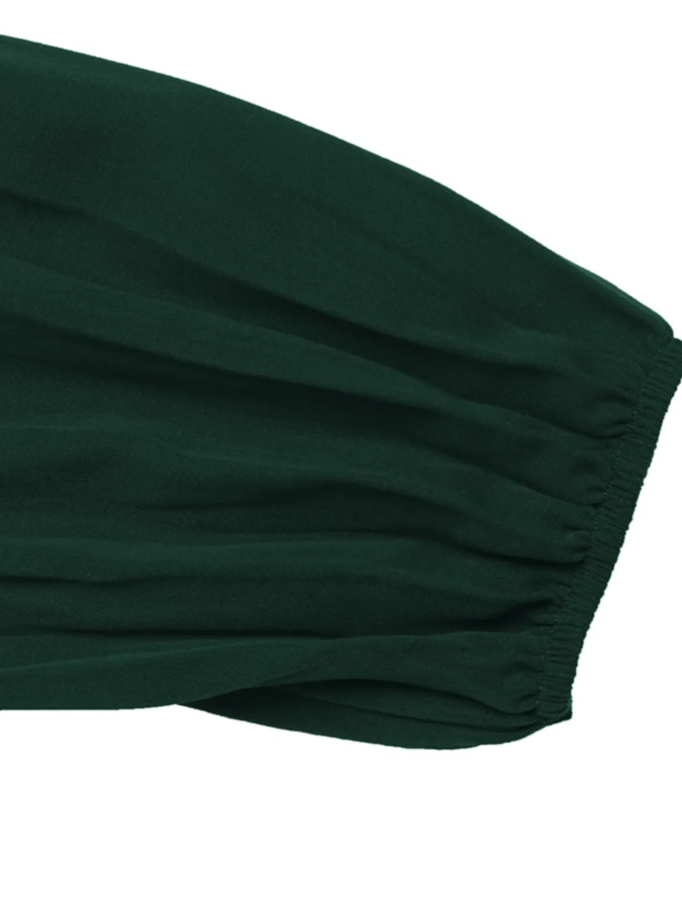 Pleated Round Neck Long Sleeve Dress - Image 10