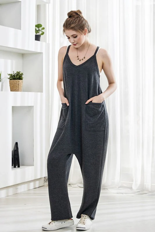 Plus Drop Crotch Tank Style Harem Jumpsuit - Image 12