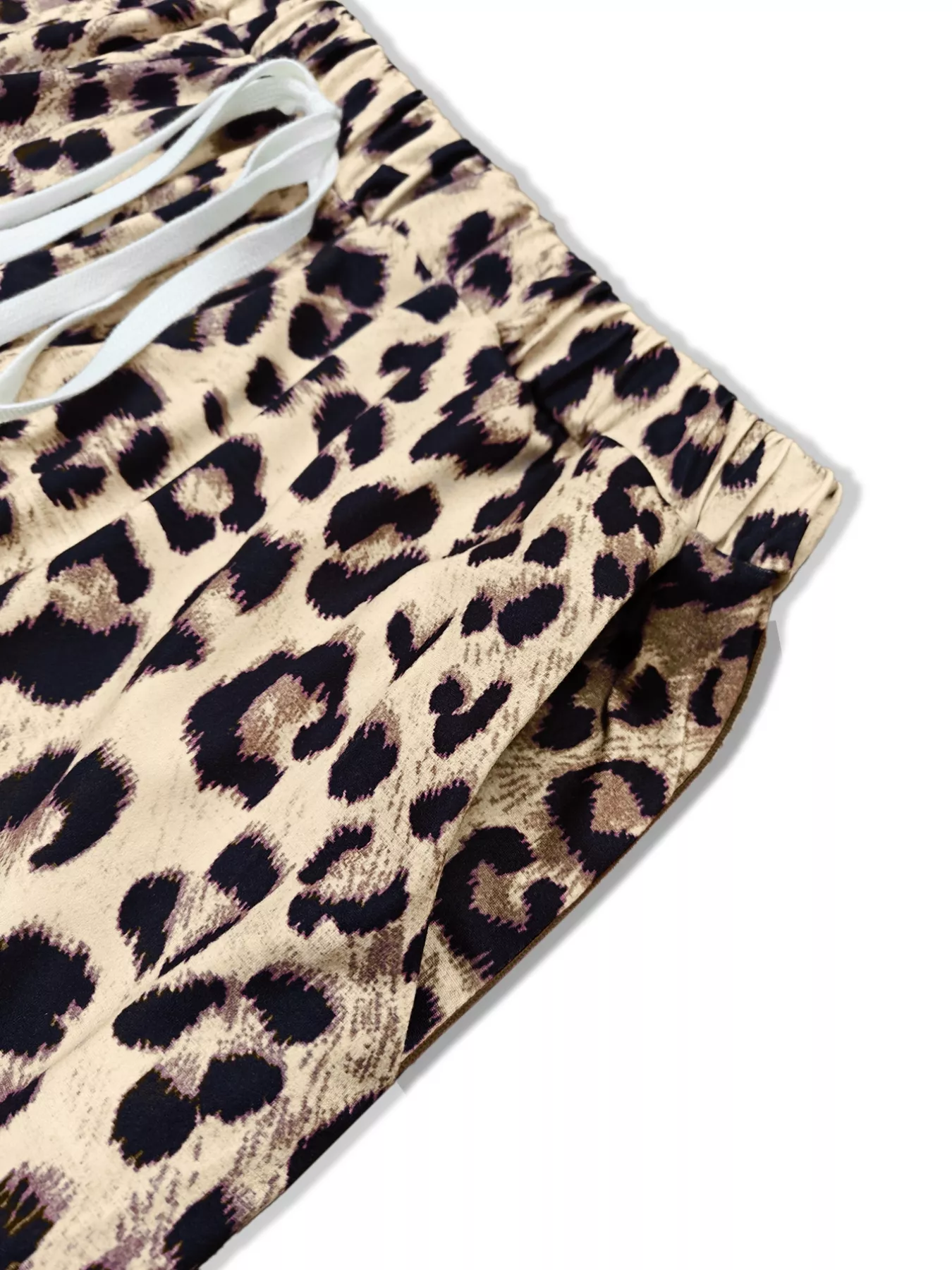 Plus Size Leopard Print Long Sleeve Top and Pants Set - Image 10