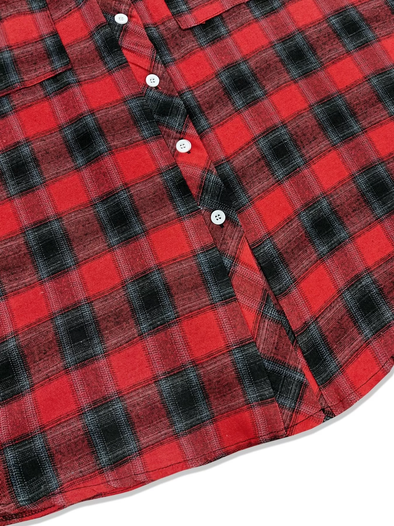Plus Size Plaid Button-Down Shirt - Image 8