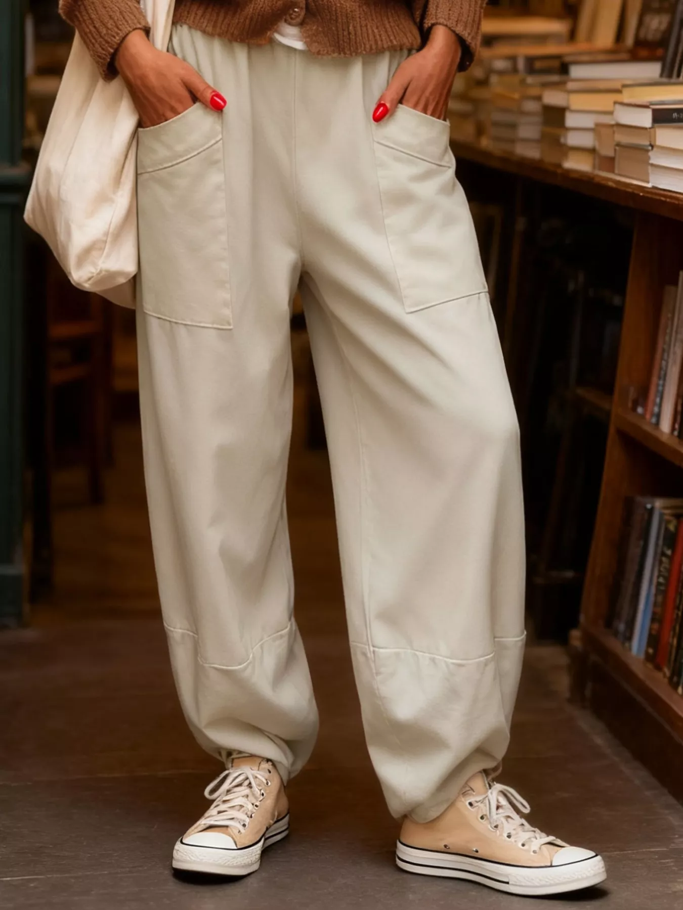 Plus Size Relaxed Fit Casual  Pants - Image 2