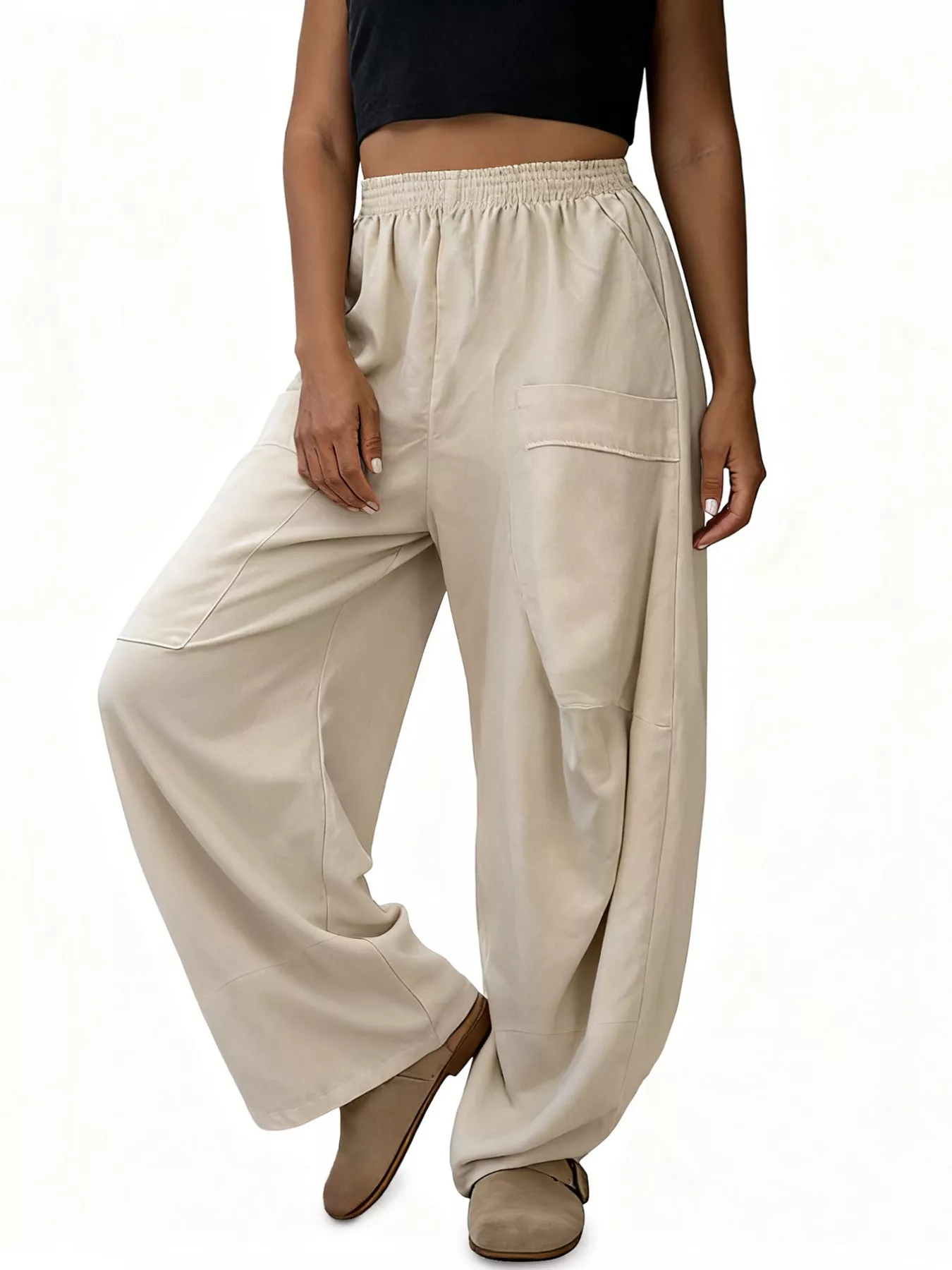 Plus Size Relaxed Fit Casual  Pants - Image 4