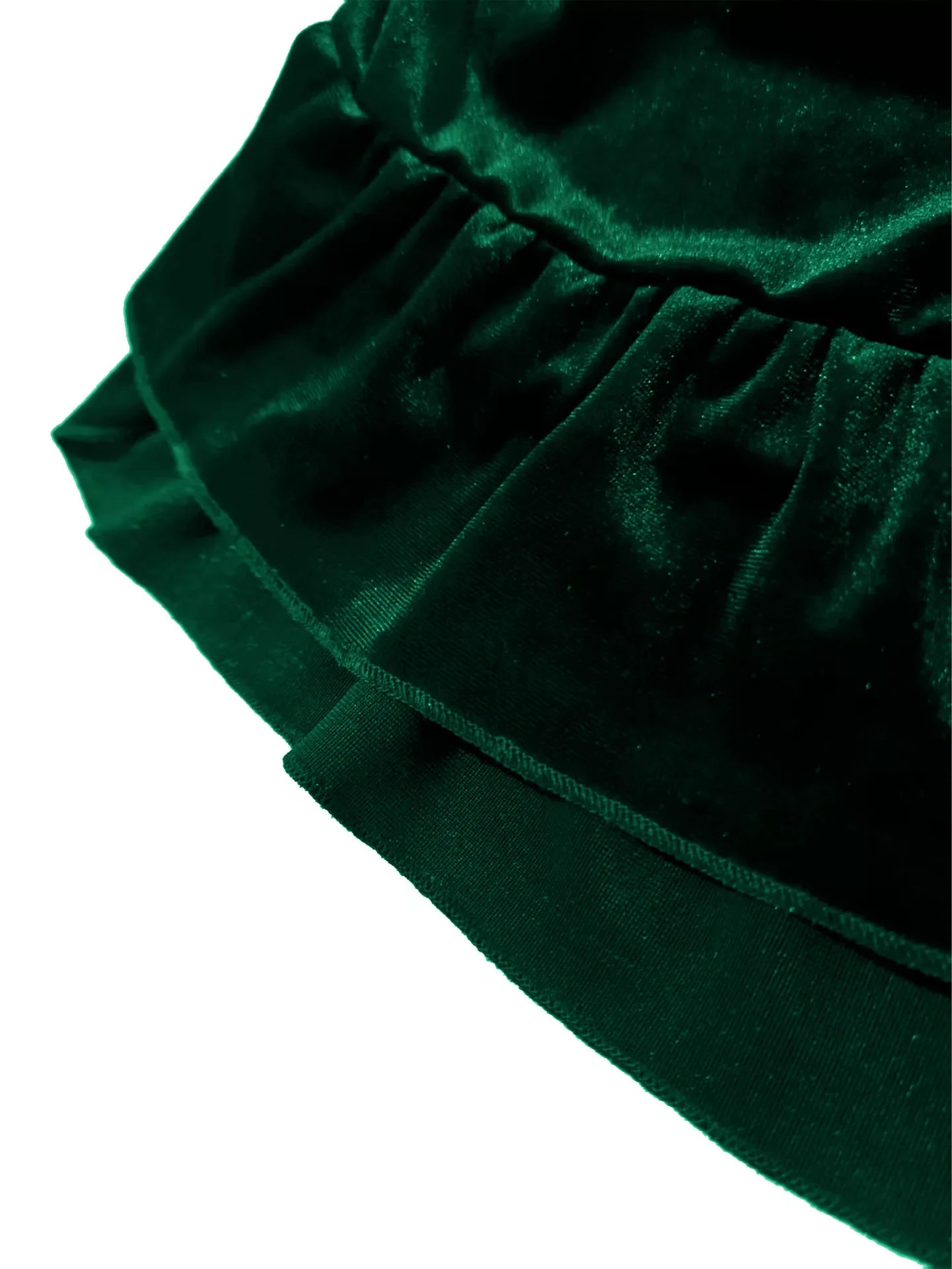 Plus Size Ruffled Velvet Elastic Waist Skirt - Image 14