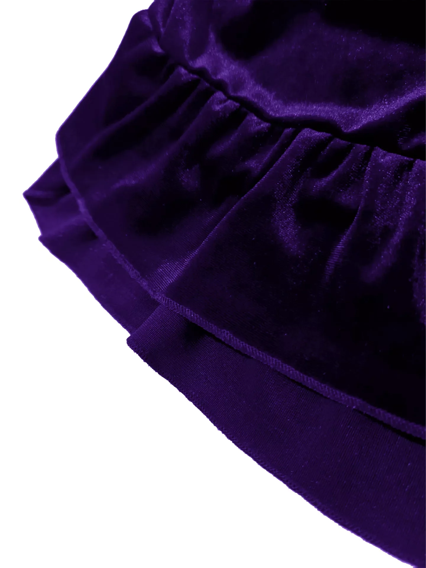 Plus Size Ruffled Velvet Elastic Waist Skirt - Image 18