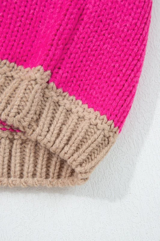 Plus Size Stripe Colorblock Drop Shoulder Sweater - Image 14