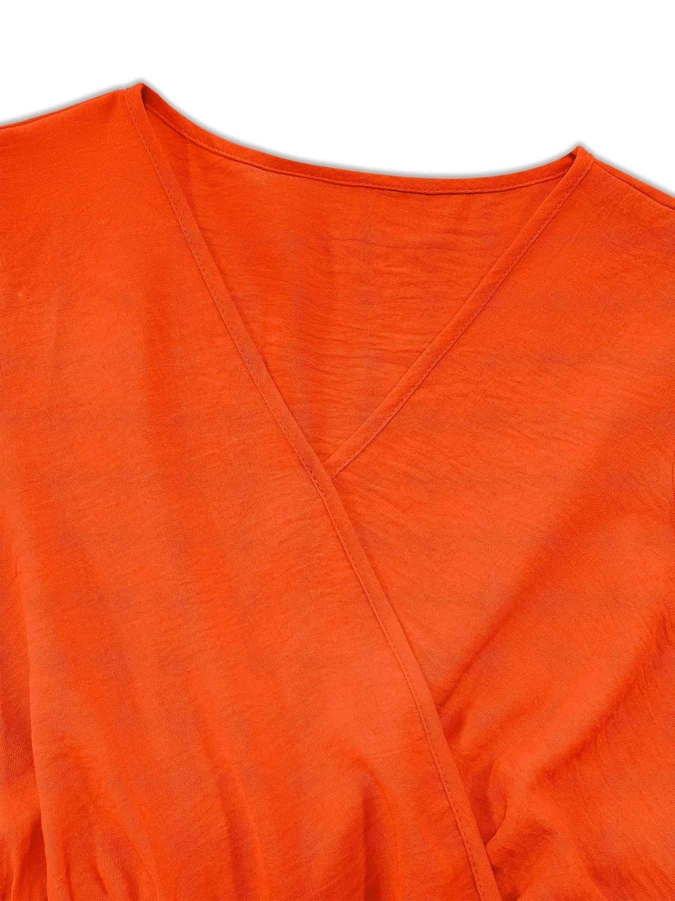 Plus Size Surplice Flutter Sleeve Dress - Image 8