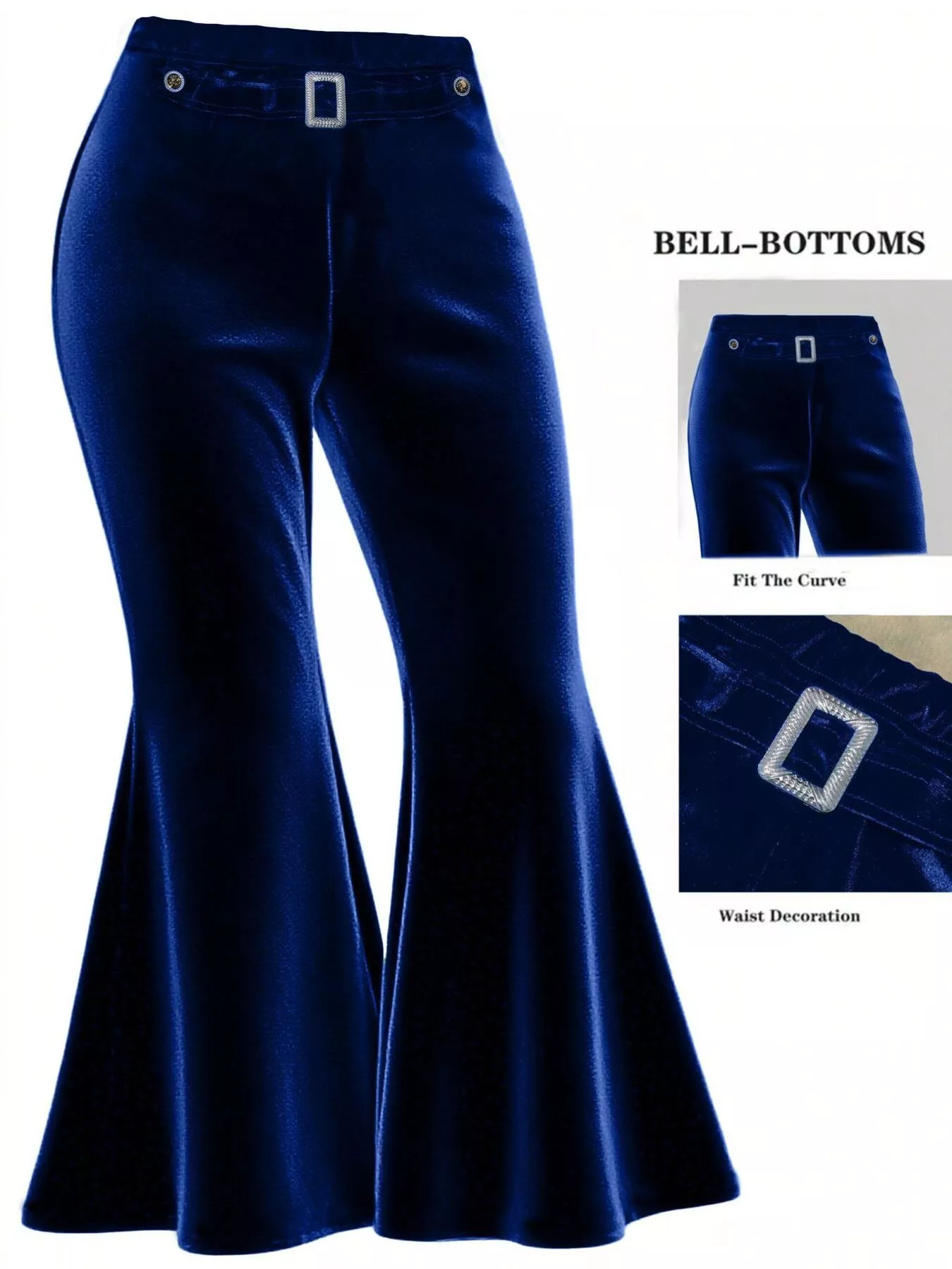 Plus Size Velvet Flared Pants - Image 8