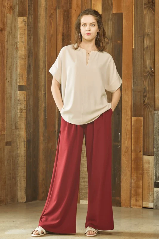 Plus  V-neckline Dolman Short Sleeve Blouse Top - Image 8