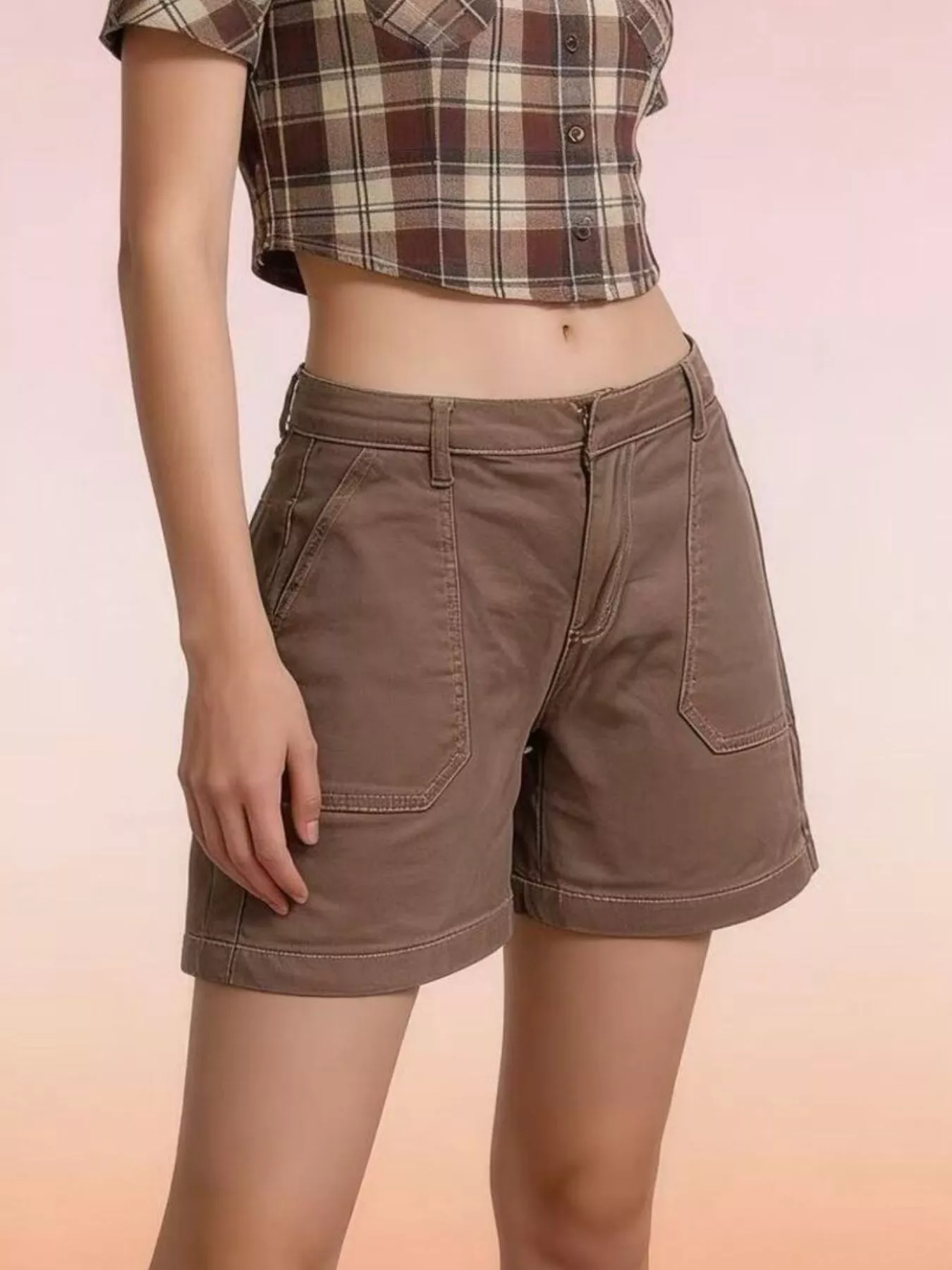 Pocketed Denim Shorts - Image 10