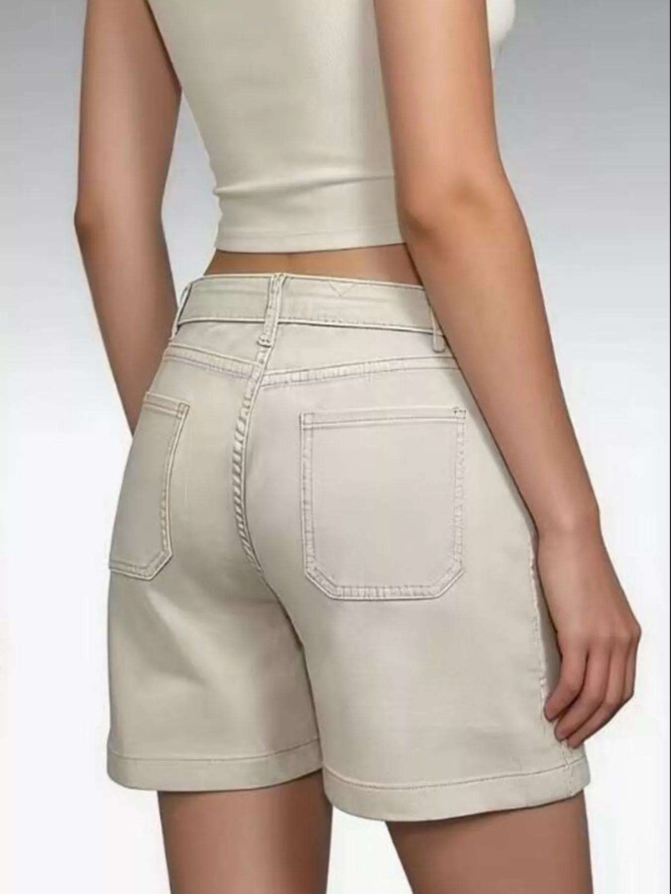 Pocketed Denim Shorts - Image 14