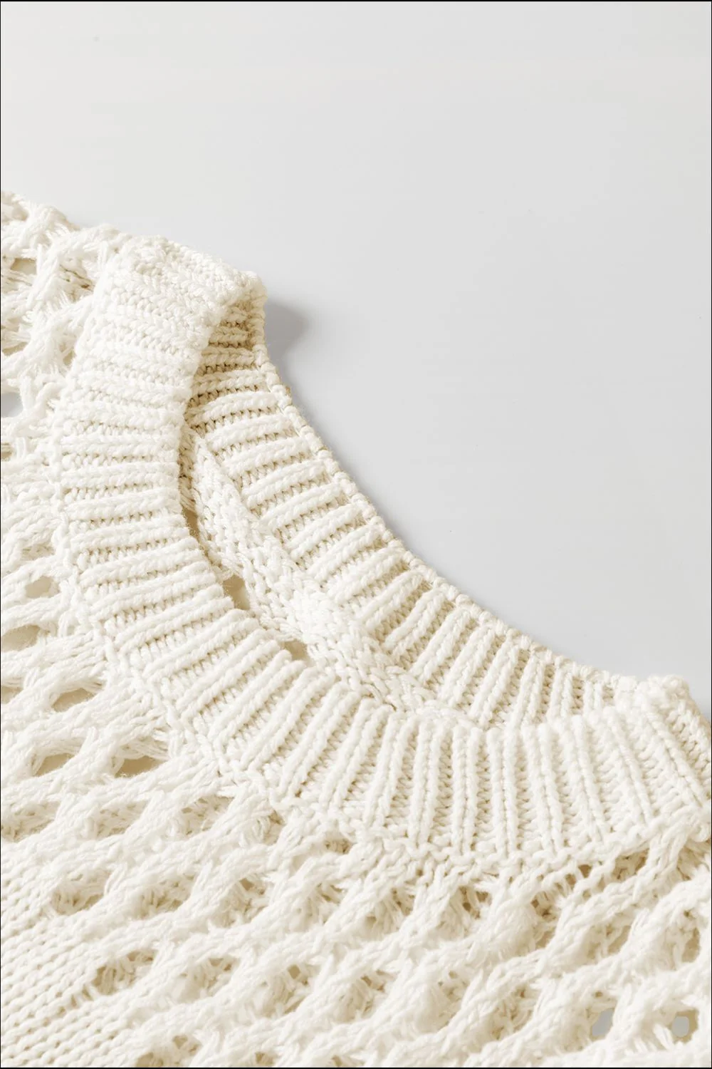 Pointelle Knit Puff Sleeve Sweater - Image 7