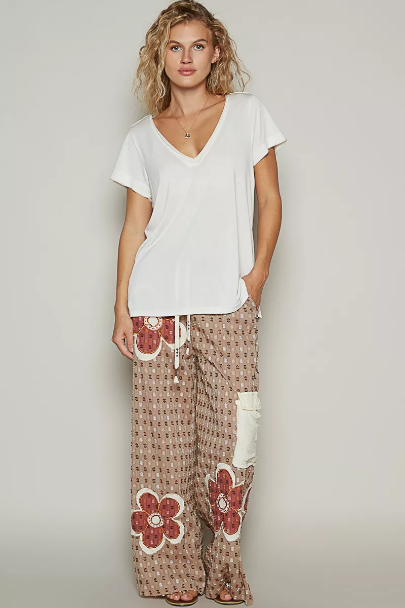 POL Basic V-Neck Short Sleeve T-Shirt - Image 5