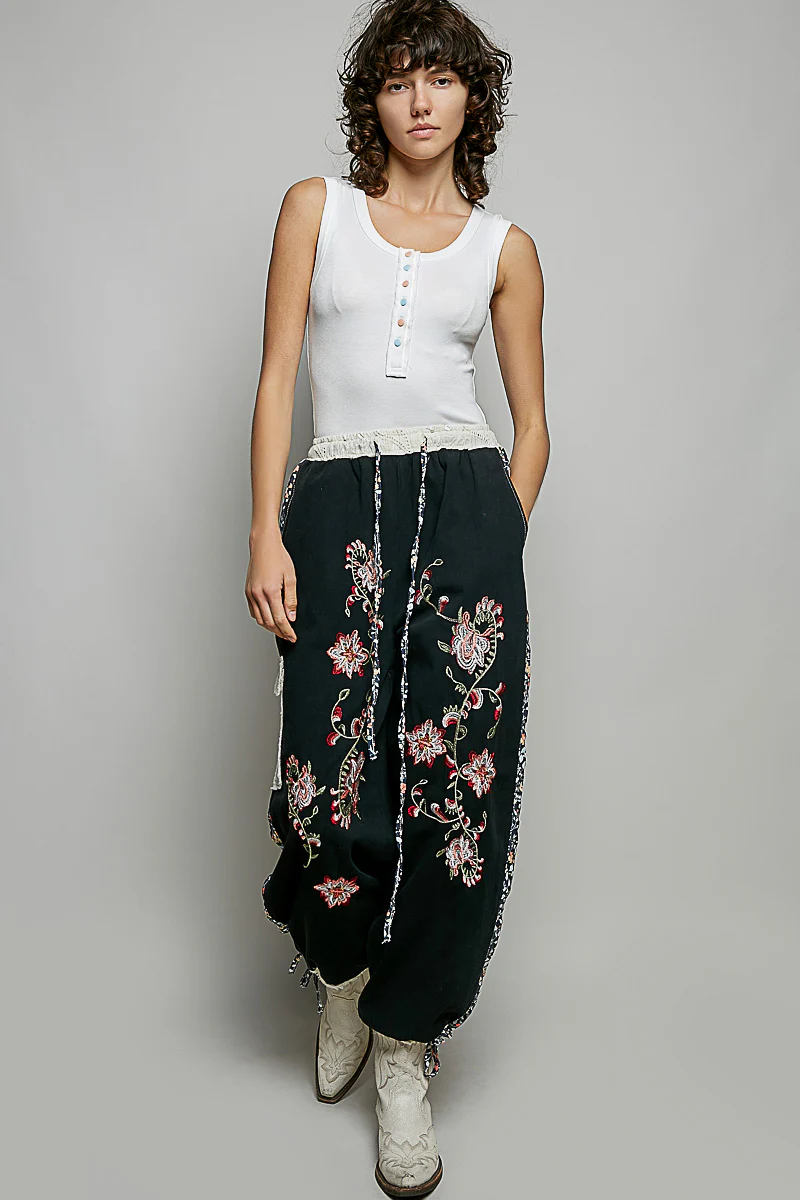 POL Colorful Button Round Neck Ribbed Tank - Image 5