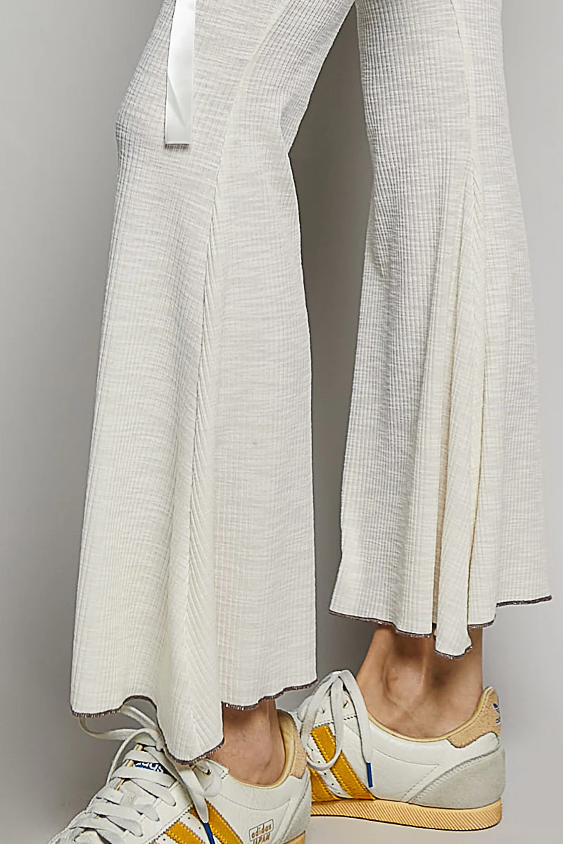 POL Drawstring Textured Ribbed Knit Pants - Image 7