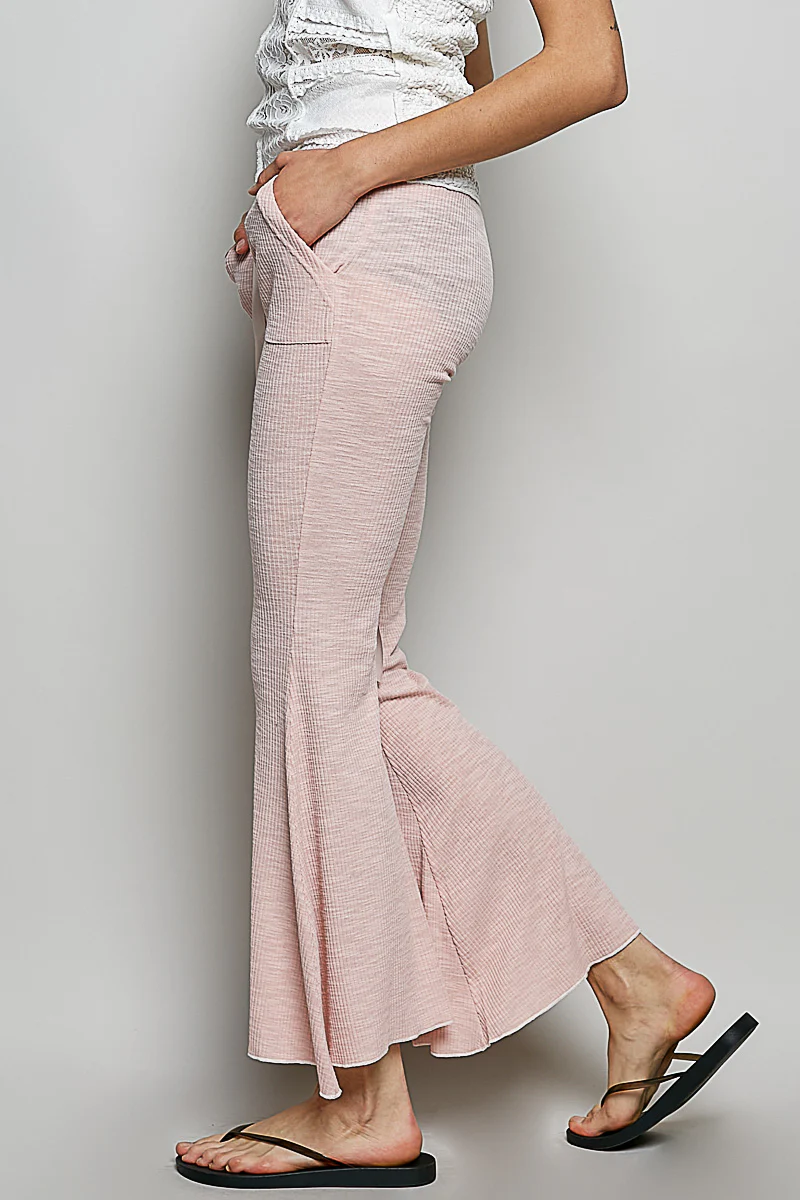 POL Drawstring Textured Ribbed Knit Pants - Image 2