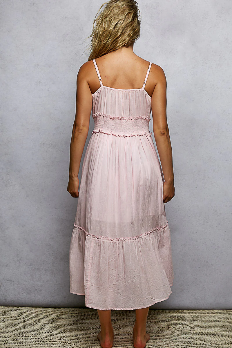 POL Smocked Waistband Floral Midi Cami Dress - Image 5
