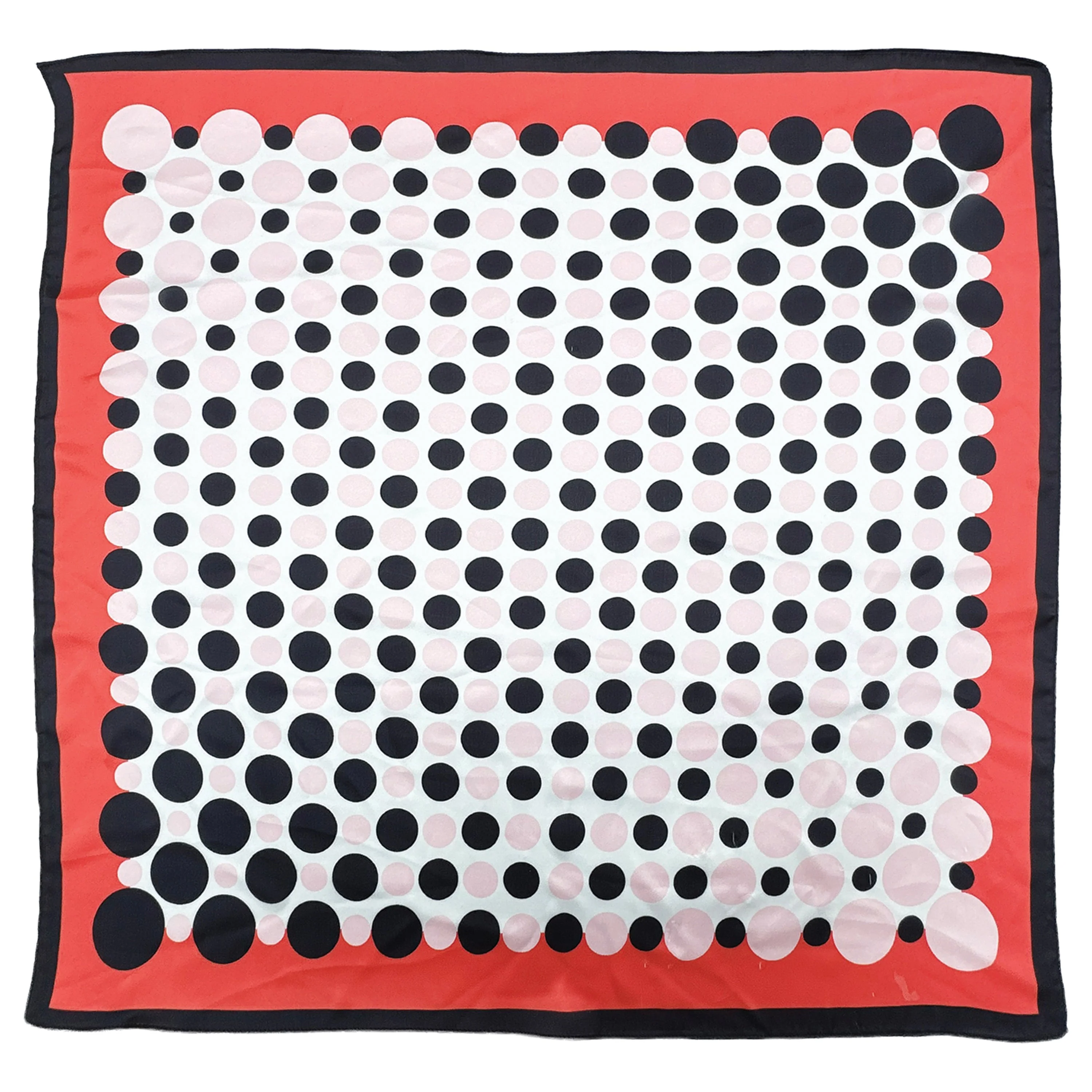 Polka Dot Border Print Square Scarf - Image 3