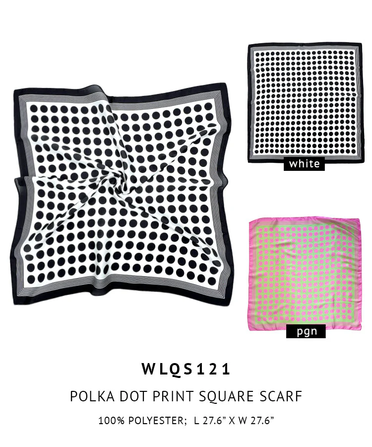 Polka Dot Print Square Scarf - Image 7