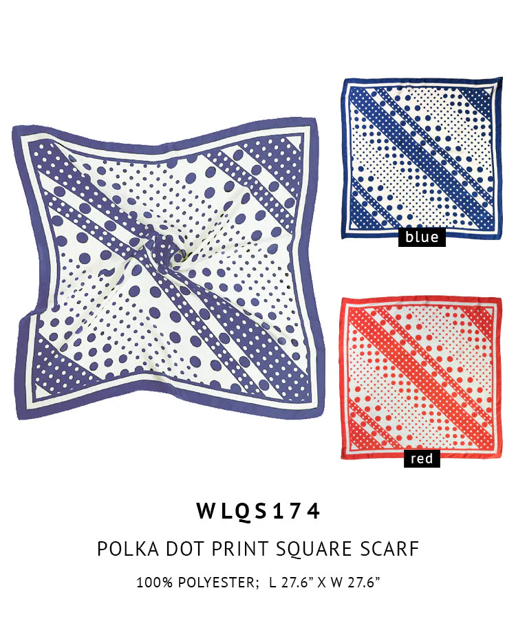 Polka Dot Print Square Scarf - Image 8