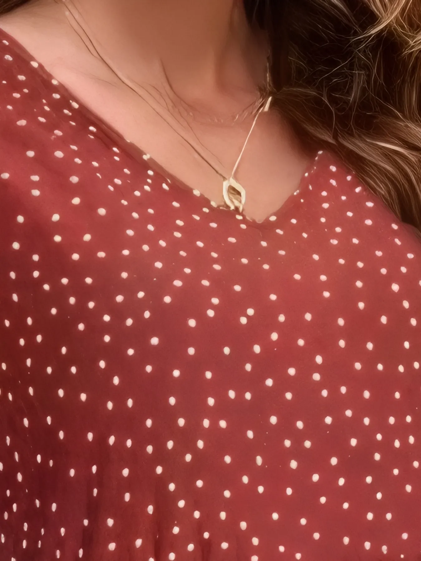 Polka Dot Ruffle Sleeve V-Neck Mini Dress - Image 3