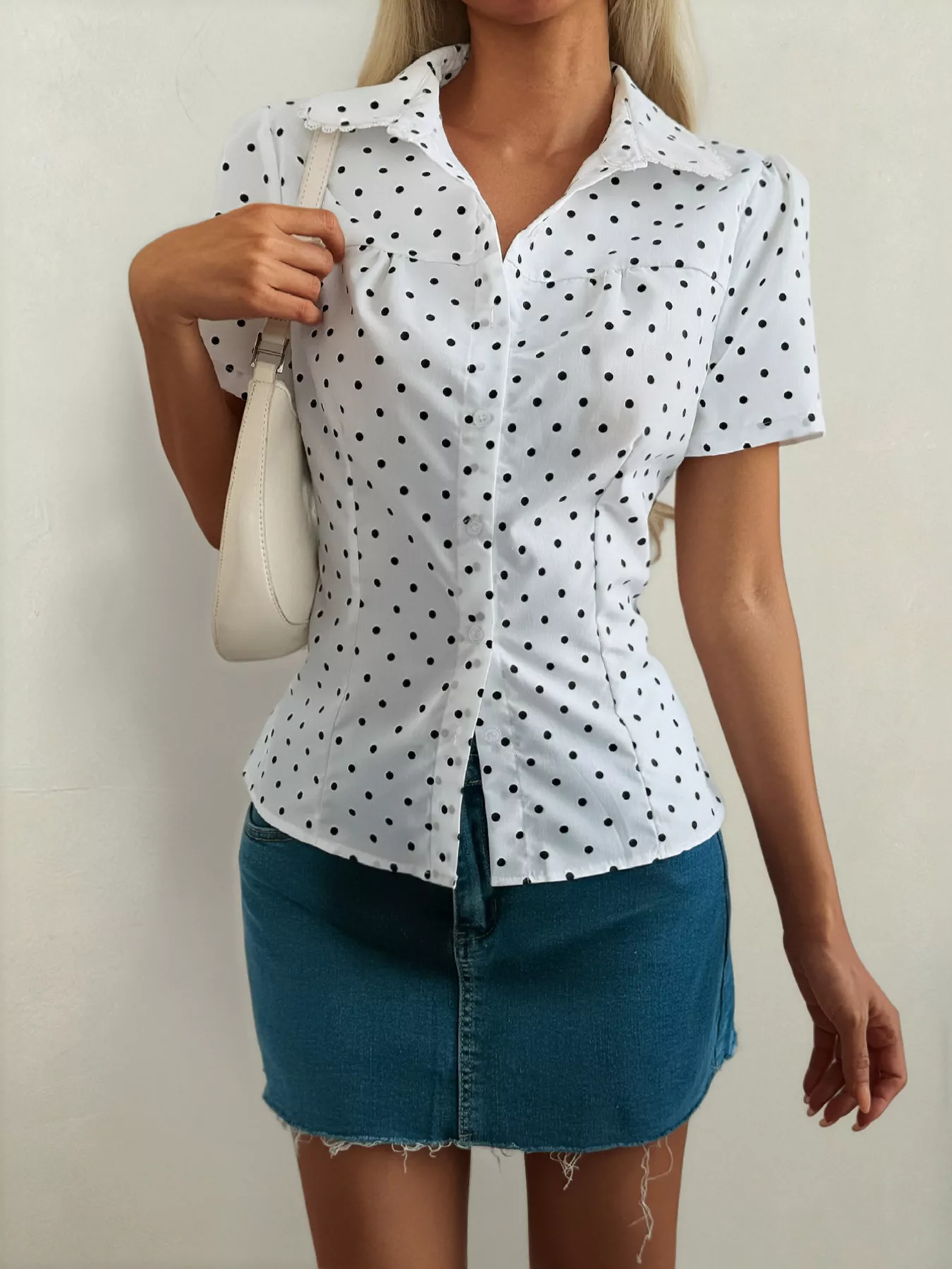 Polka Dot Short Sleeve Shirt - Image 2