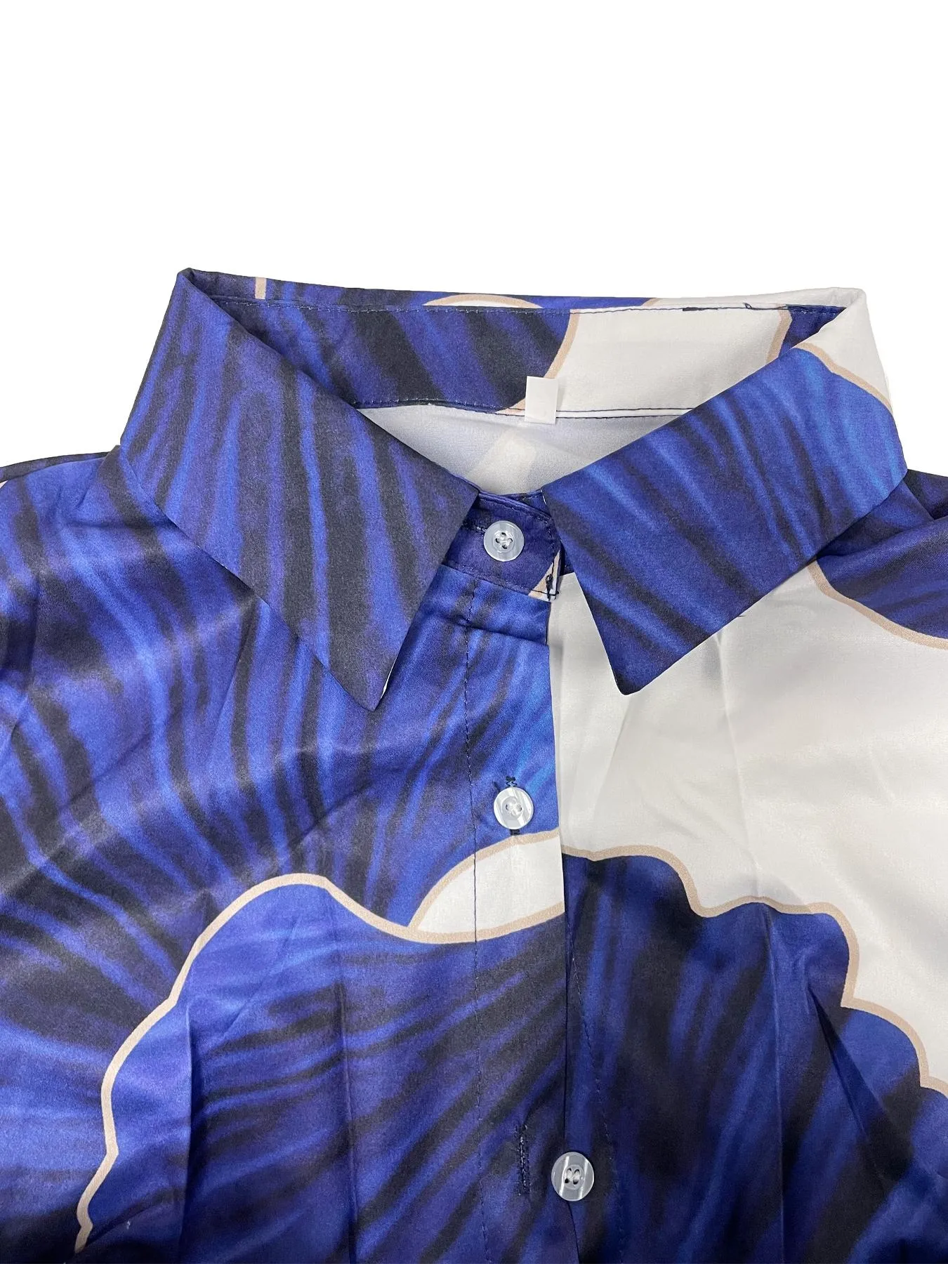 Printed Button Up Maxi Shirt Dress - Image 6