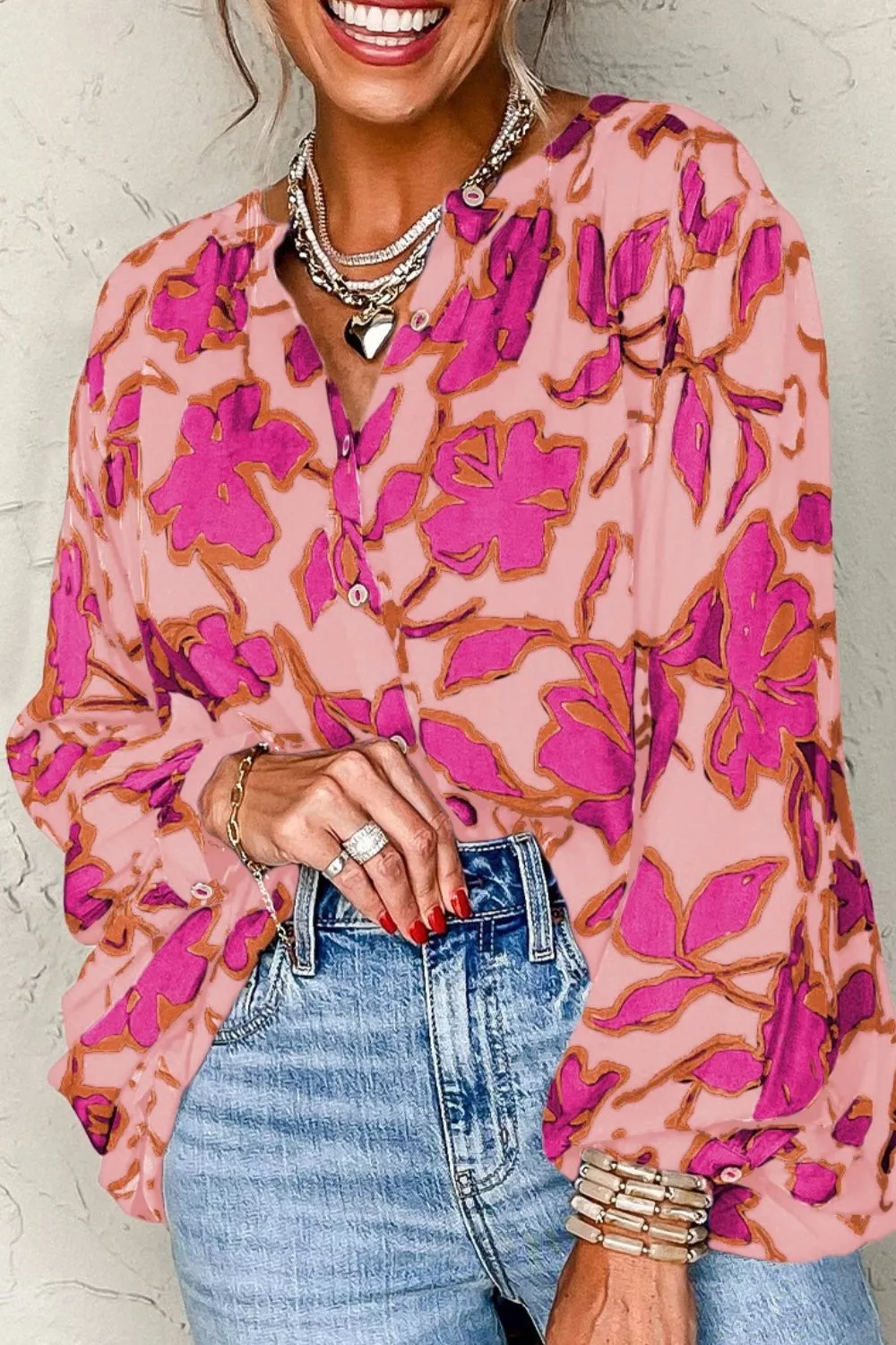 Printed Button Up Shirt - Image 3