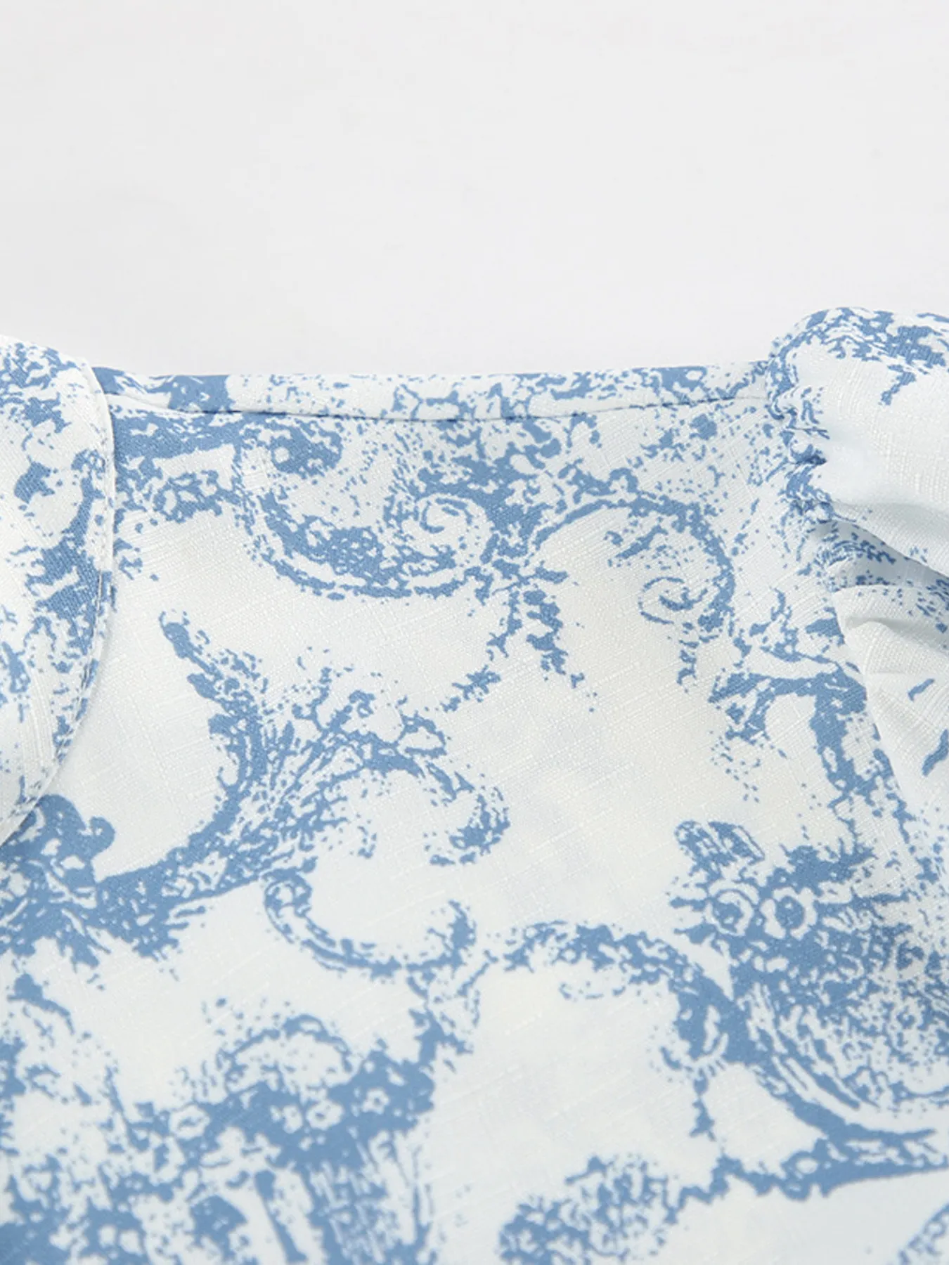 Printed Mock Neck Top and Skirt Set - Image 6